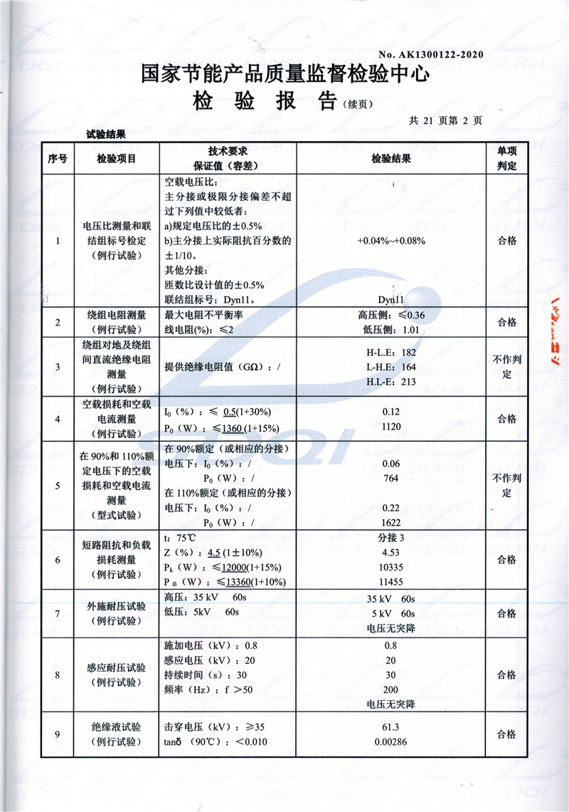 高低压试验报告-S11-1250端州端州端州油浸式变压器-2.jpg